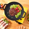 BBQ Grilovací pánev Nepřilnavá Multifunkční Lehký Kulatý Gril na Pečení Grilování BBQ Rychlé Nahřívání Kempingový Podnos s Rukojetí