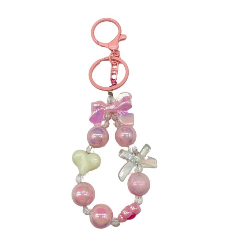 Креативный Маленький Свежий Конфетный Цвет Бусины Брелок Бант Любовь Брелок Сумка Маленький Подвеска Браслет
