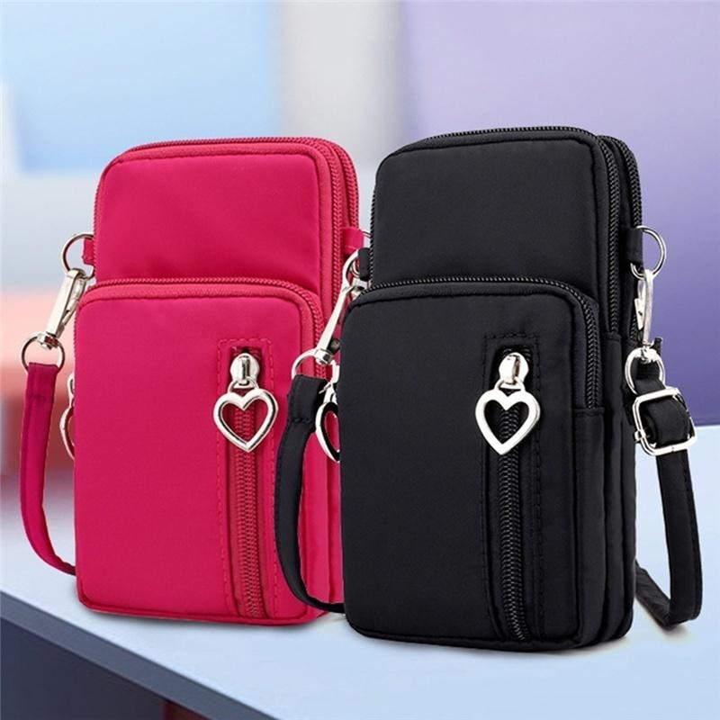 Fashion Women Sports Square Bag Mini Cell Phone Pouch Crossbody Shoulder Bags S/L Size