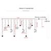 LED Star and Moon Curtain Light for Home Bedrooms, USB Powered, with Remote Control (Warm White, 3.5m USB Remote