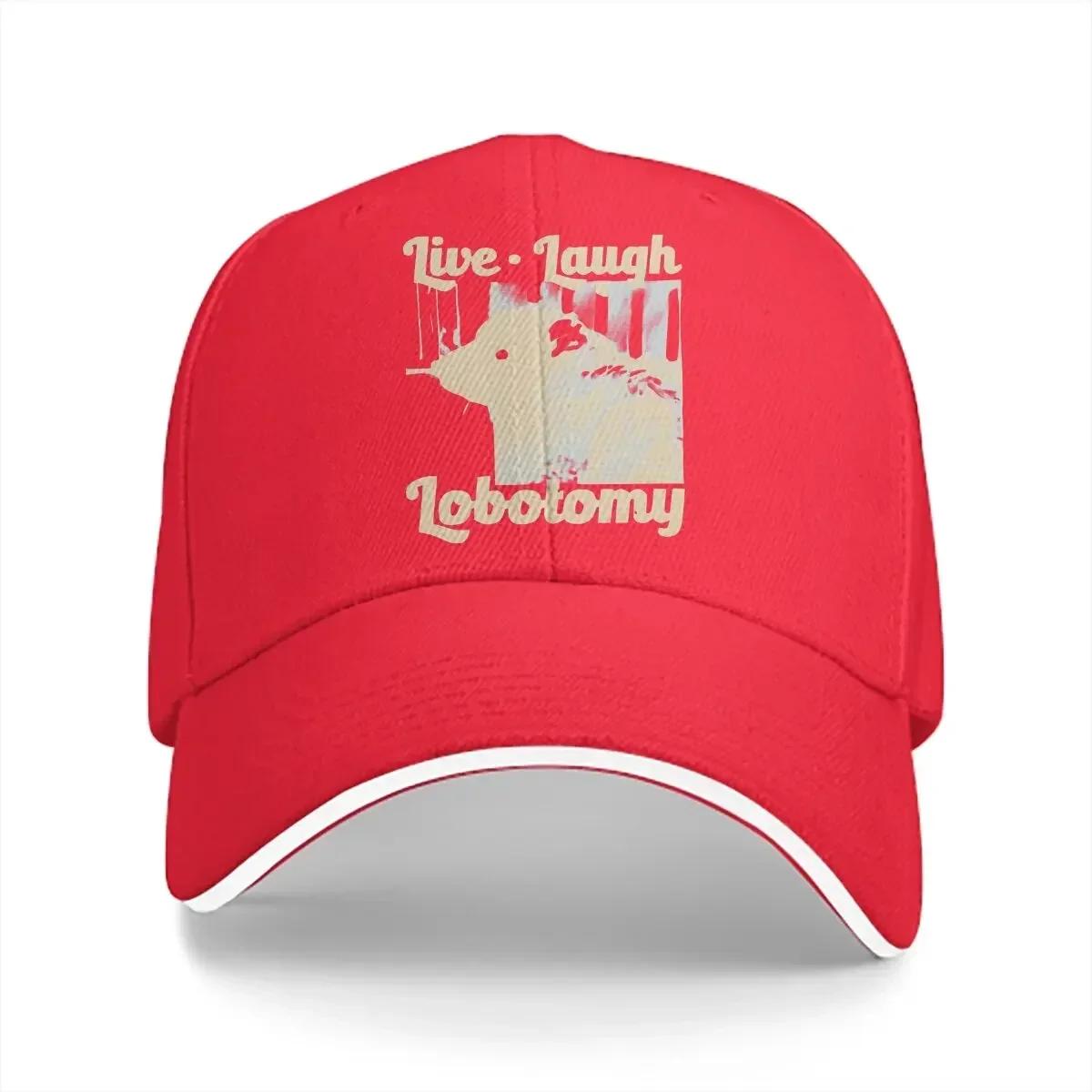 

Live Laugh Lobotomy Baseball Cap Unisex Hats Women Visor Protection Snapback Cute Possum Mouse Caps Adjustable