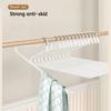 10PCS Goose Type Dip Plastic Pants Rack Wardrobe Dormitory Telescopic Z Type WOMEN'S Clothes Rack Multi Layer Storage Pants Rack