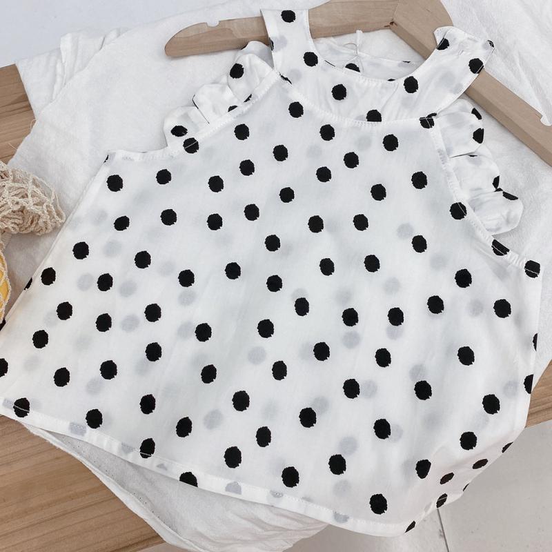 Buy Baby Girls T-shirt Girls Sleeveless Top Polka Dot Pattern Cute
