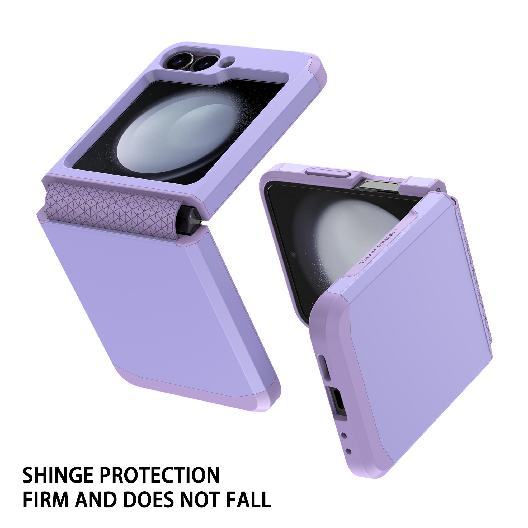 

For Samsung Galaxy Z Flip6 5G Case TPU+PC Phone Cover with Hinge Protection Wine Red