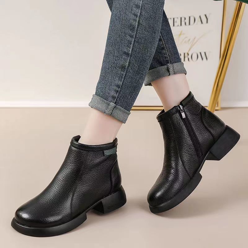 Retro Elegant Style Fashionable Women's Short Boots Autumn and Winter New Casual Versatile Soft Sole Comfortable Martin Boots Women