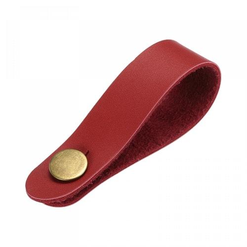 uxcell Guitar Headstock Strap Neck Adapter Leather Strap for Guitars, Red