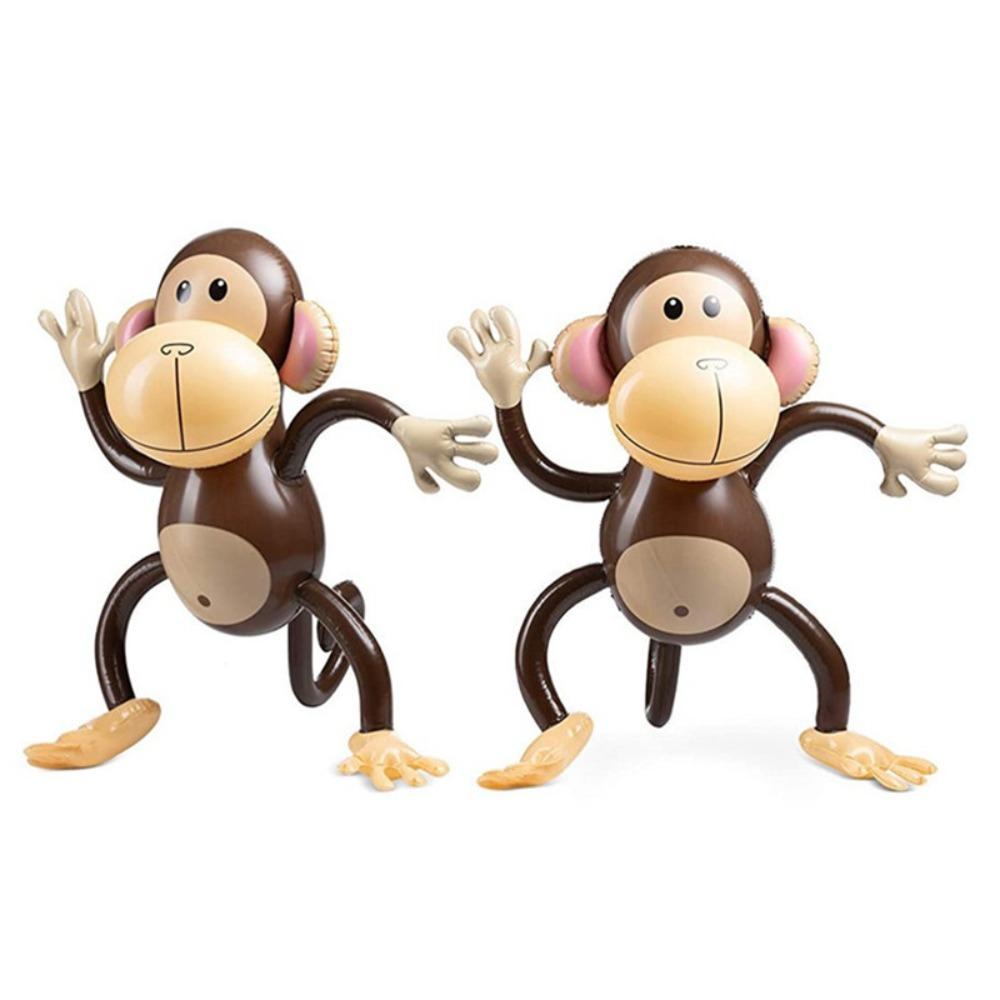2Pcs Jungle Safari Inflatable Dance Monkey Toy Inflatable Animal Balloon Kids Birthday Party Decor