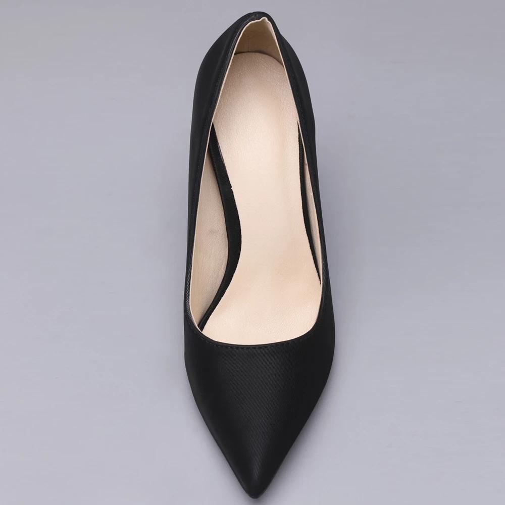 JiaLuoWei 3.9 Inch High Heel Pumps Lady Sexy Stilettos Pointed Toe Slip On Pumps Office Elgeant Casual Shoes Size 36-46