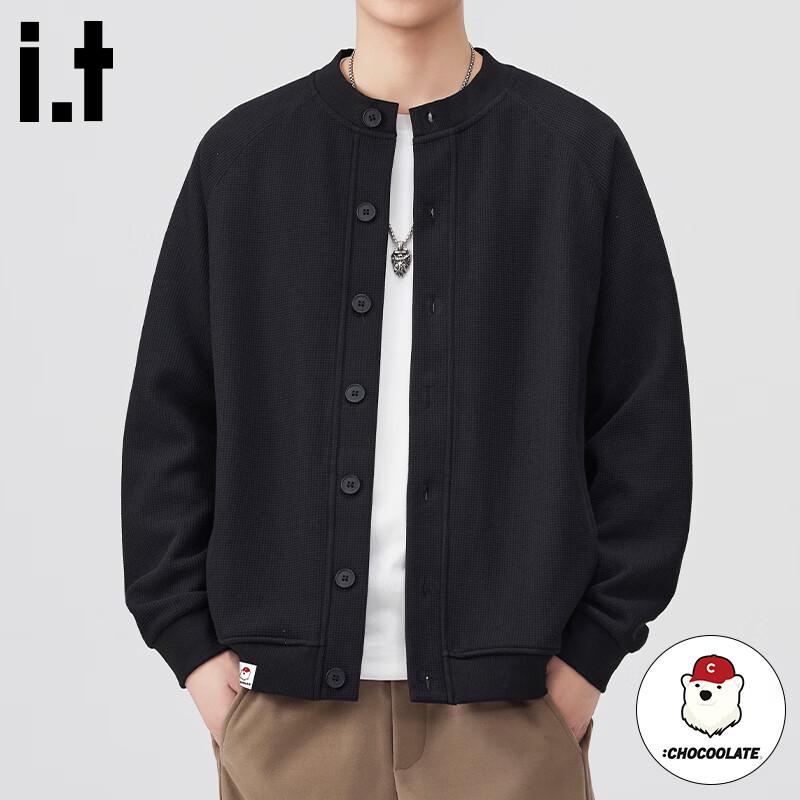 :CHOCOOLATEit Men s Waffle Knit Henley Cardigan 4XL