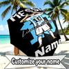 Custom Name Personalized football star Print Umbrella, Auto Open Close, 8‑Rib Sturdy Frame, Commute Camping Hiking Use, Birthday Gift