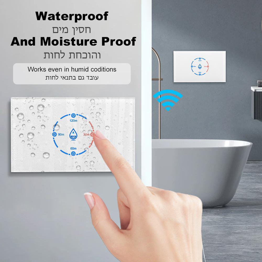 US Standard Wifi Tuya Smart Switch AU Wireless APP Touch Glass Panel Smart Water Heater Switch 20A 4400W AC Switch