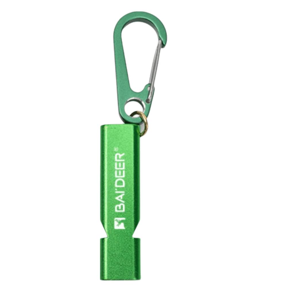 Loud High Decibel Whistle Portable Double-tube Whistle Keychain Survival Whistle  Hiking зелёный