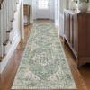 Oriental Vintage Runner Rug Non Slip Washable Hallway Carpet for Entryway Kitchen Bedroom Farmhouse Indoor Floor Decor
