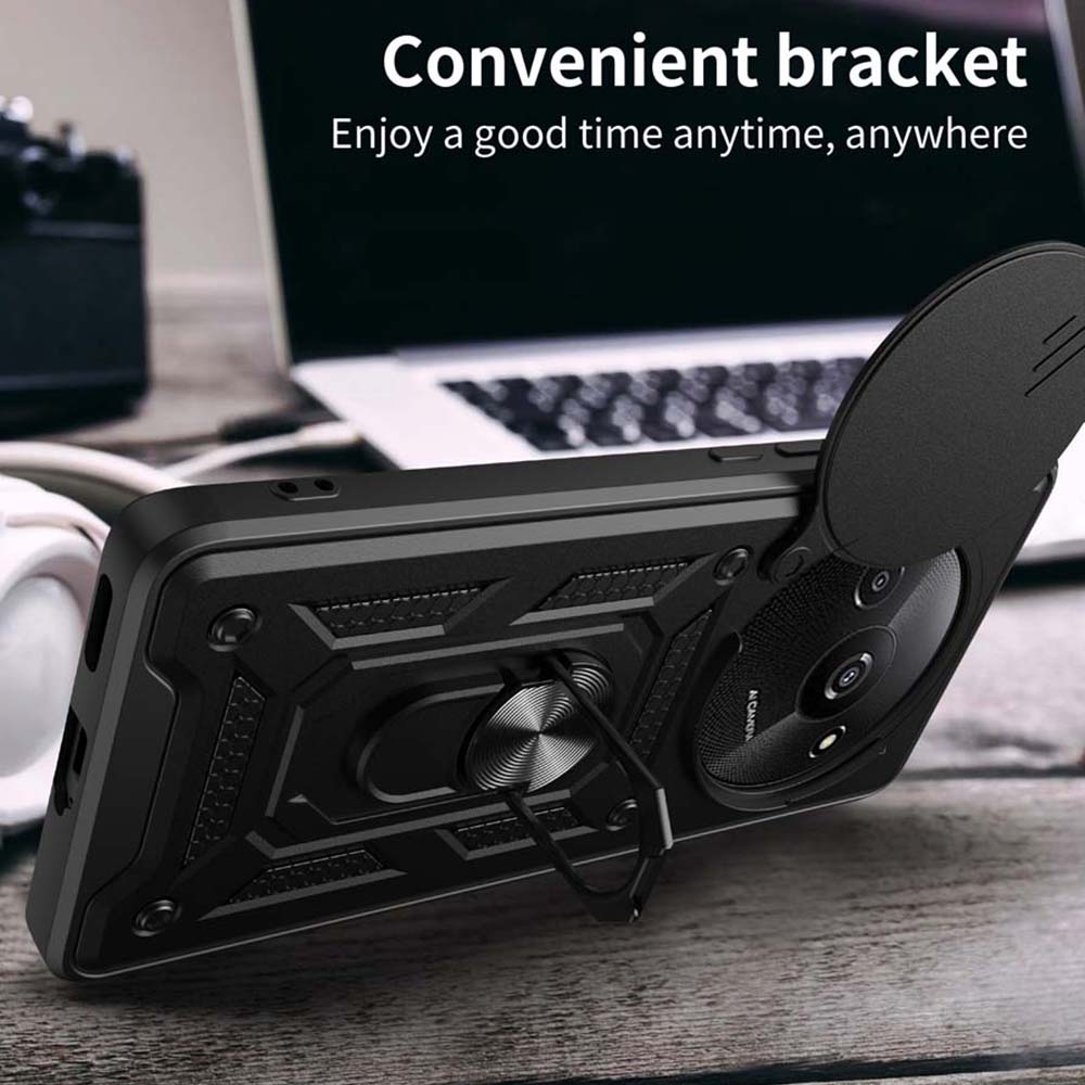 Camera Shockproof Armor Case For Xiaomi Redmi A3 A2 A1 4G Car Magnetic Holder Ring Protect Cover