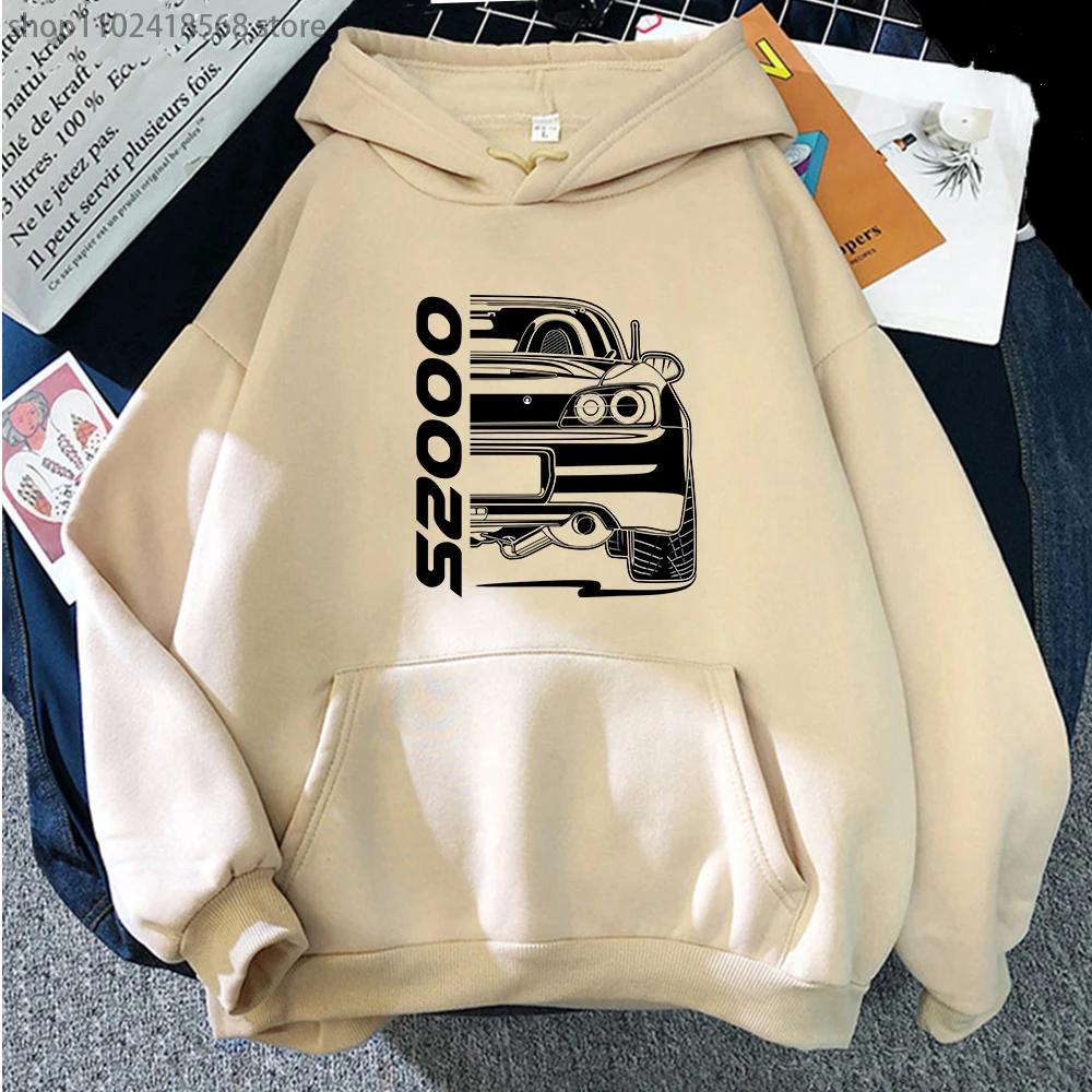 Initial D JDM Hoodie Del Sol Japanese Streetwear Women Car Print Winter Clothes High Quality Harajuku Male Tops
