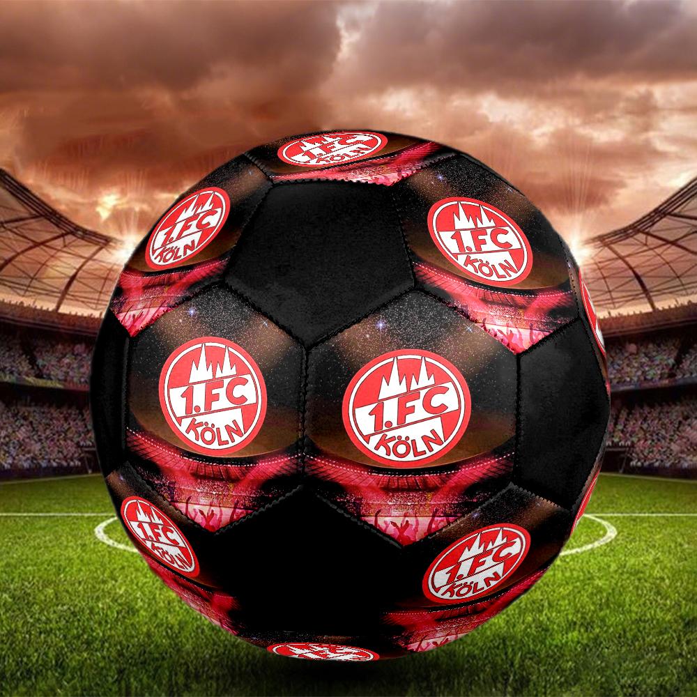 Pallone da Calcetto Indoor FC KÖLN Colorato Cucito a Macchina PVC Misura 5 Pronto per Allenamento di Squadra e Competizione Durevole Rimbalzo Elevato Fantastico Regalo Sportivo