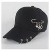 Baseball Cap Hat Metal Ring Chain Spring Summer Autumn Punk Hip Hop Rock Adjustable Unisex Men Women Outdoor Casual Cotton