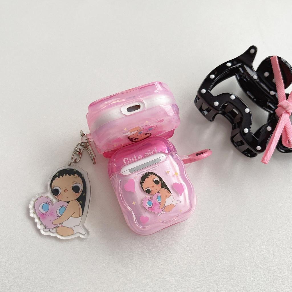Love Girl AirPods 1 Protective Case Female Apple 1/1 Generation AirPods Pro1 Earphone Case Cute