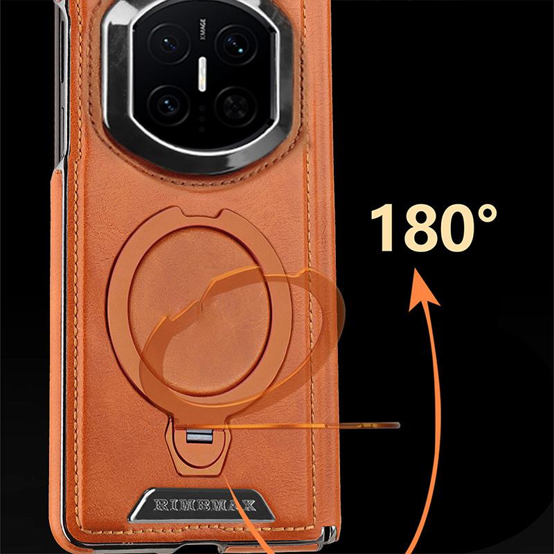 For Huawei Mate X7 X6 X5 Phone Case Leather Hinge Protective PC Hard Shell Holder Magnetic Wireless Charger Cover