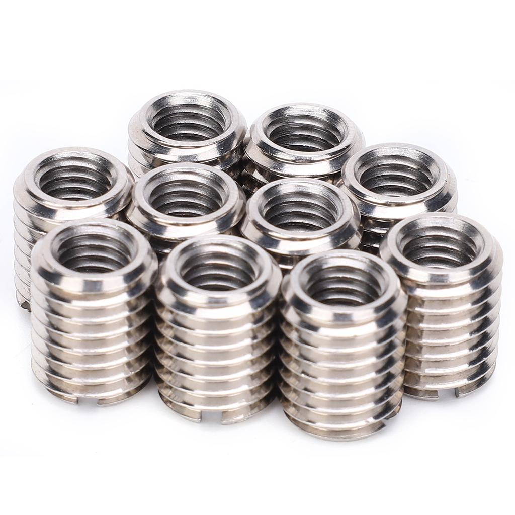10Pcs Reducer Nut Thread Conversion Stainless Steel Repair Sleeve Bushing Screw Fastening