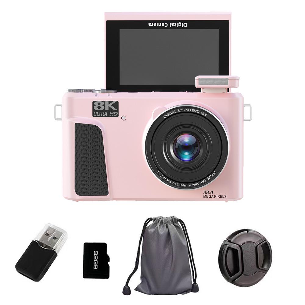 WD300 8K Mirrorless Digital Camera with High Pixels, Flip Screen & WiFi for Mobile Uploads - Perfect for Students and Party Scenes