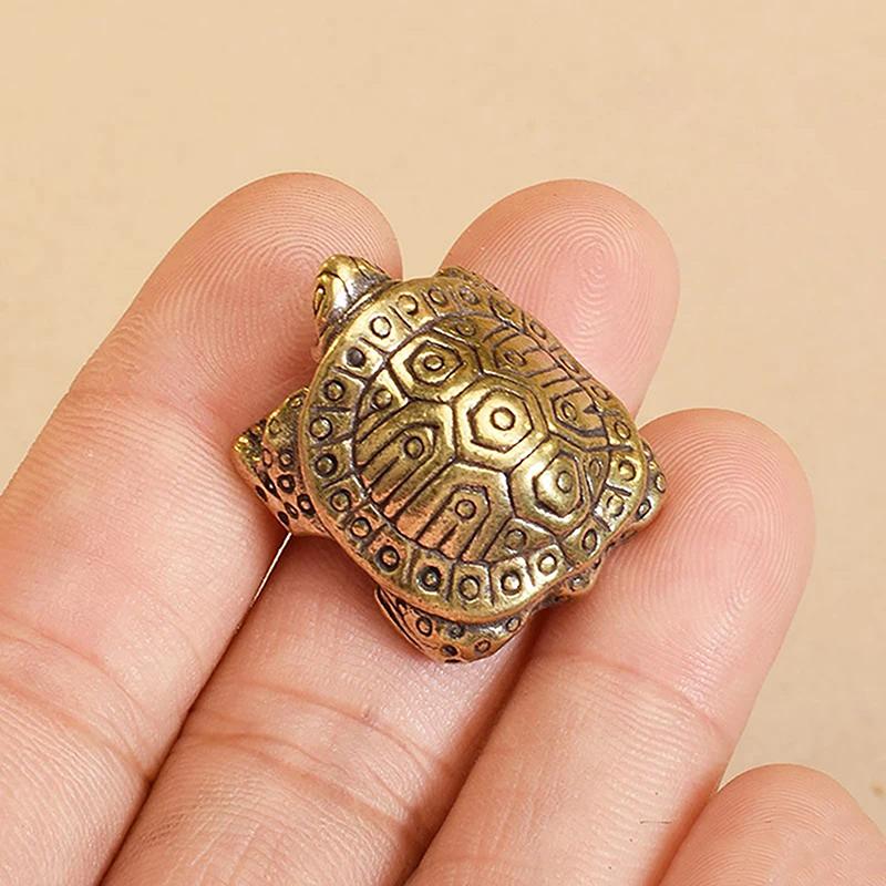 

Антикварные ornaments из цельной латуни в виде черепах, скульптура животного долголетия, декоративный имитационный ornament для домашнего офиса, стола 1PC
