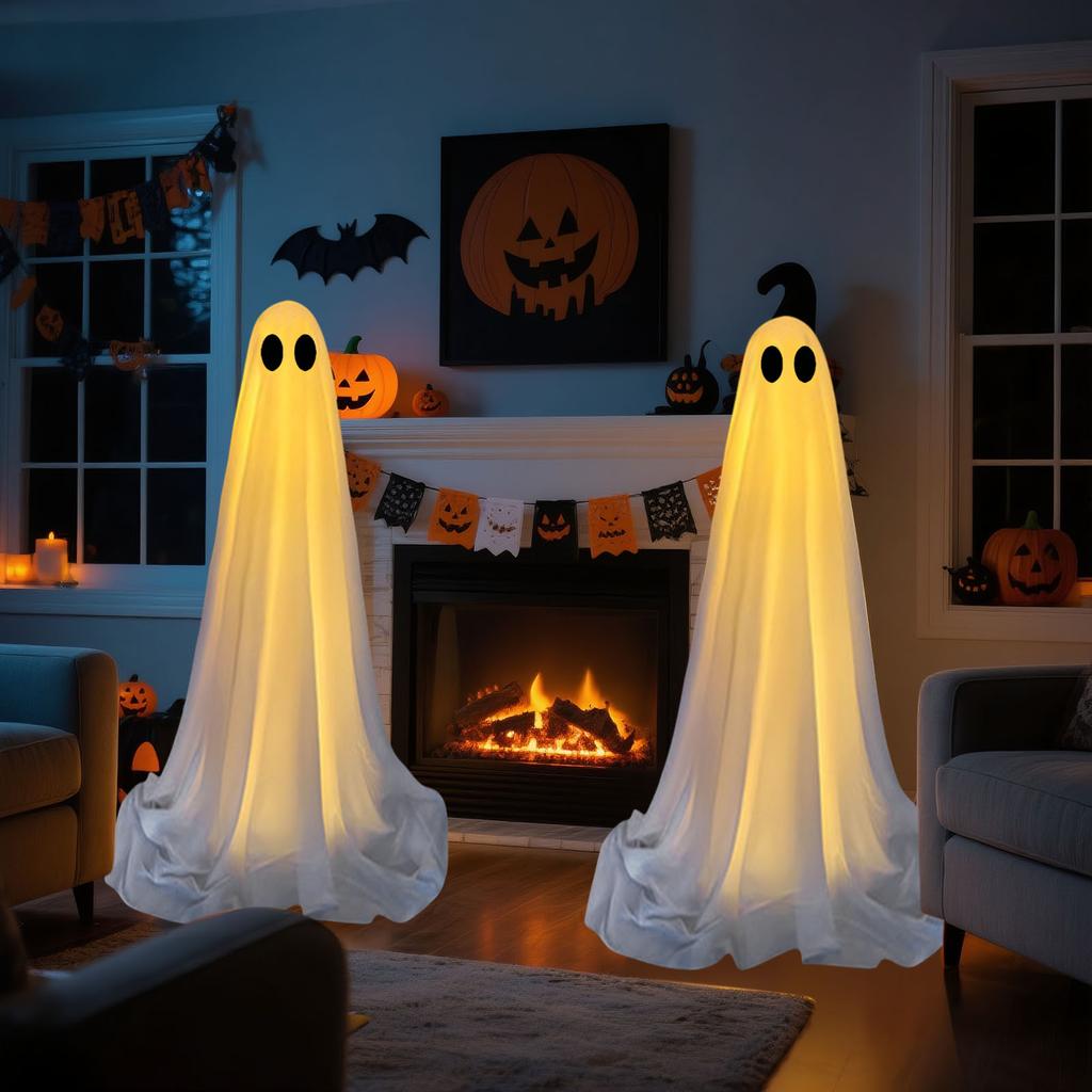 Halloweenské dekorace  Svítící halloweenské dekorace Vnitřní Roztomilé stolní dekorace Na párty Domov Kuchyně A Krb