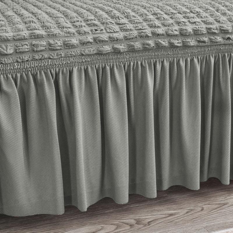 1ks Potah na pohovku pro jídelnu Pohovku Seersucker Texturovaný chránič pohovky se skládanou sukní pro pohovku ve tvaru písmene U a sekční pohovku ve tvaru písmene U