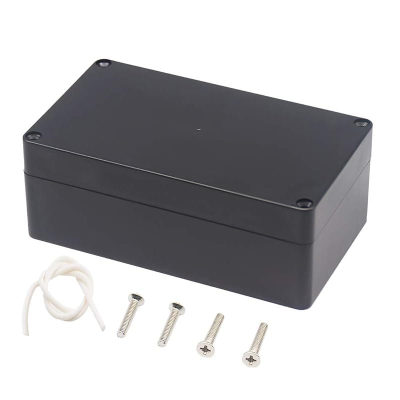 Junction Box, Zulkit Project Box IP65 Waterproof Outdoor Box ABS Plastic Electrical Boxes Electronic Enclosure Black 4.5 X 3.5 X 2.2 Inch(115 X 90 X