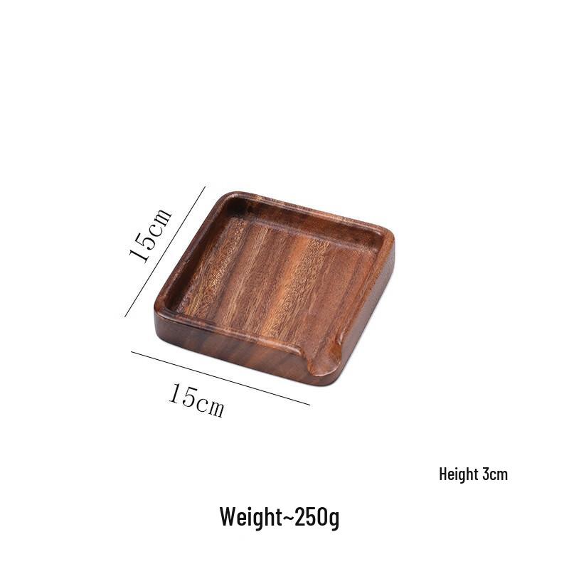 UOSUUOSU Walnut Solid Wood Tea Tray 15x15x3cm