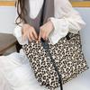 01 New Canvas Bag Large Capacity Black and White Leopard Print Bag Bell Dog Armpit Bag Portable Tote Bag