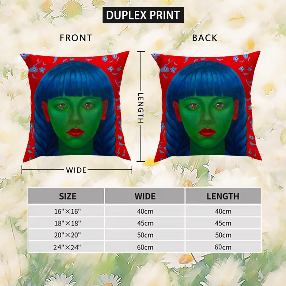 Natasha Lelenco Abstract Art Pillow Case For Car Sofa Decorative Home Double-sided Print Plush Square Throw Pillow Cushion Cover