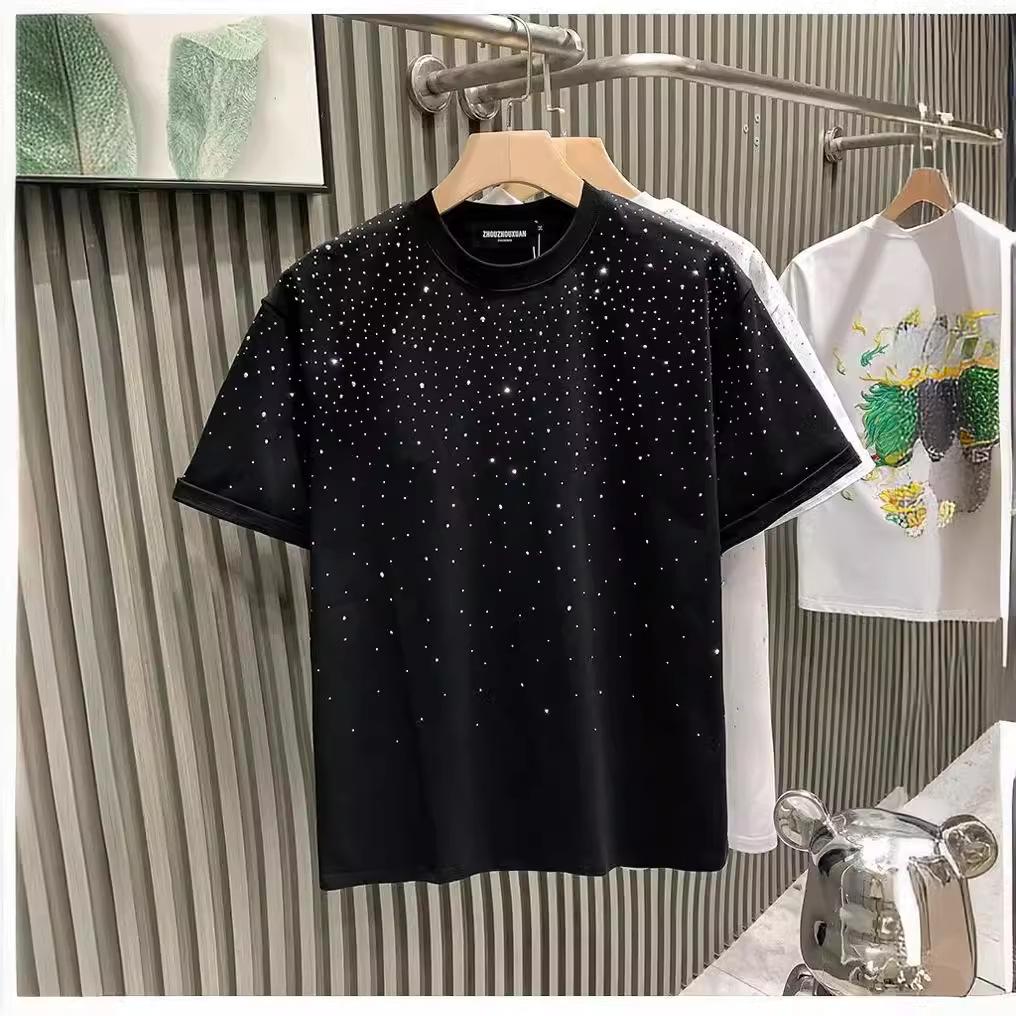 Herren T-Shirt mit Diamantakzent, Kurzarm - Trendiger lässiger Sommerstil