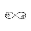 Valentines Day Wall Sticker Adhesive Black Holding Hand Heart PVC Decal Home Decors Creative Wall Art Murals Accessory