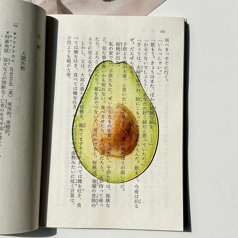 Delicate Transparent Acrylic Apple Bookmark Reading Mark Student Gift Premium Feeling Cute Grape Tomato Bookmarks