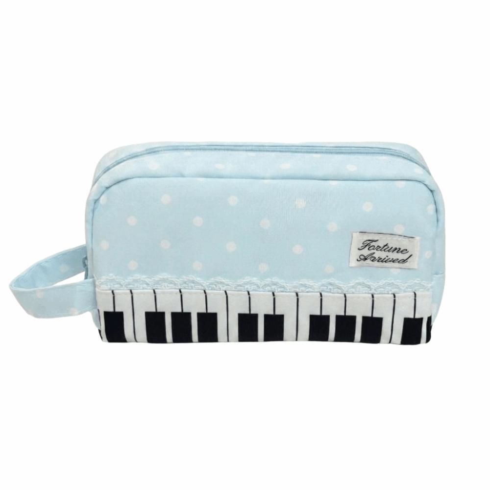 Met Handvat Piano Potloodtasje Kant Pen Tas Kawaii Stippen Potloodtasje Bureau Opberging