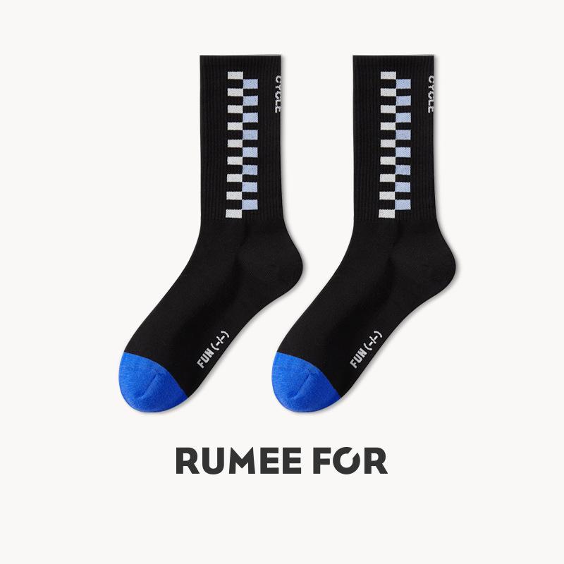 5 Pairs of Female Spring and Autumn Style Deodorant Sports Letter Striped Student Tube Socks