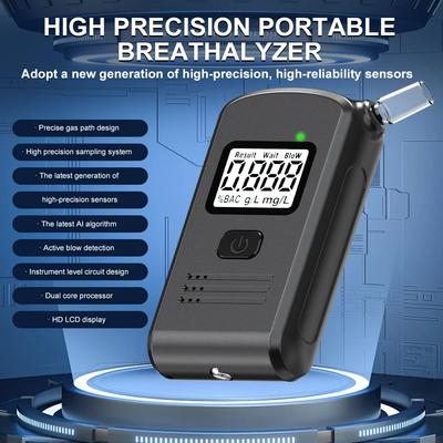 Portable Breathalyzer with LED Display for Drunk Driving Car Electronics Professional Alcohol Test Alcoholmeter Diagnostic Tool