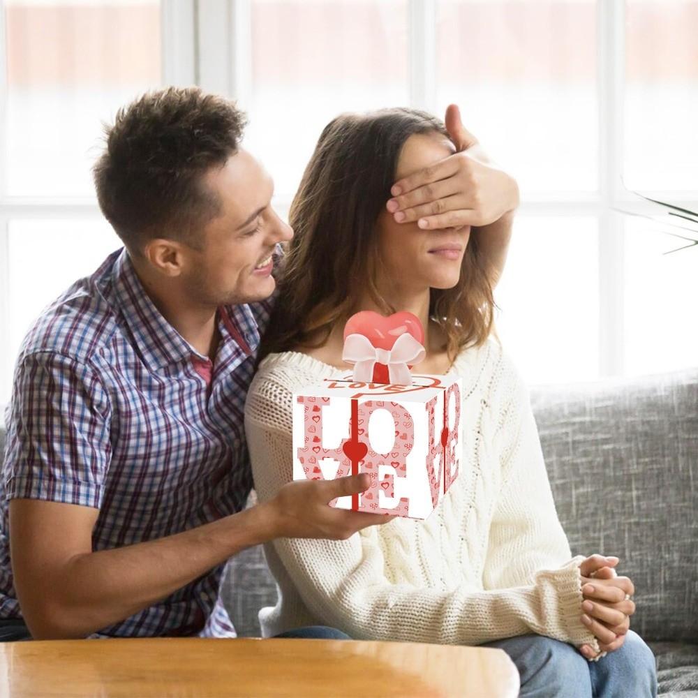 Paper Valentine's Day Cash Pull Box Love Heart Birthday Cash Gift  Birthday Gift Idea