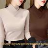 Women's Half-High Collar Fleece Base Layer Shirt – Versatile Long Sleeve T-shirt for Autumn/Winter.