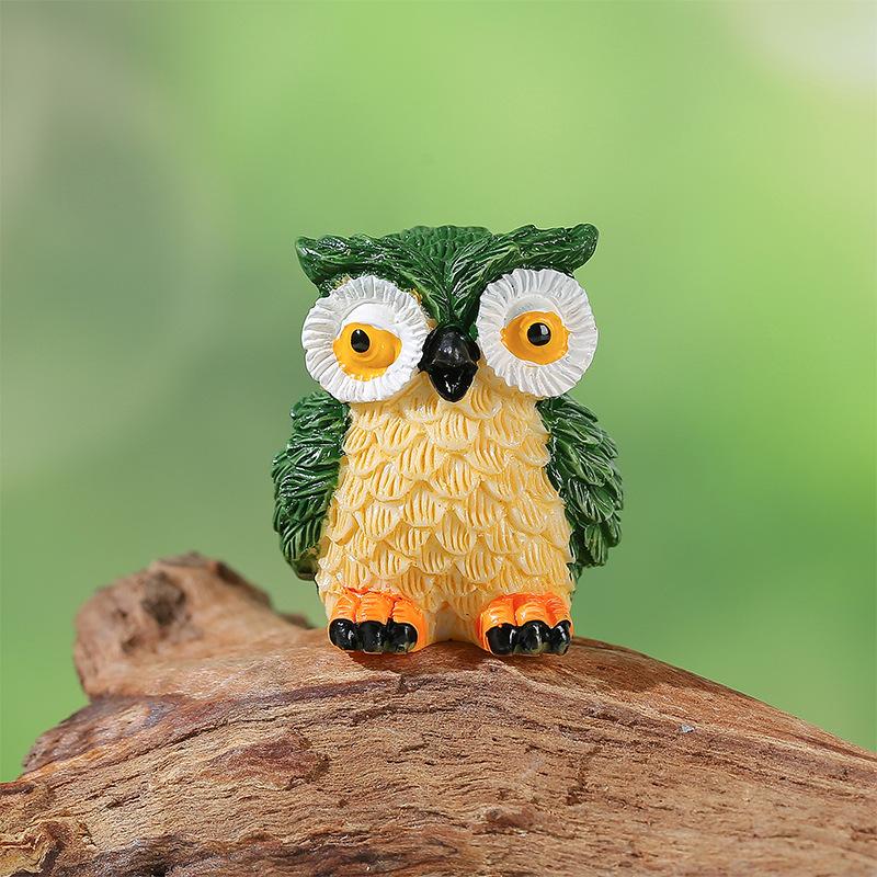 Owl Resin Small Ornament Miniature Landscape Decoration