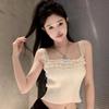 Bow lace suspender vest women's summer thin niche design sense chic sweet spice girl sleeveless top inside