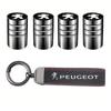 Peugeot Car Tire Wheel Valve Caps Cover Car Key Chain Ring Keychain For Peugeot 408 308 5008 Landtrek 208 3008 2008 Rifter 508