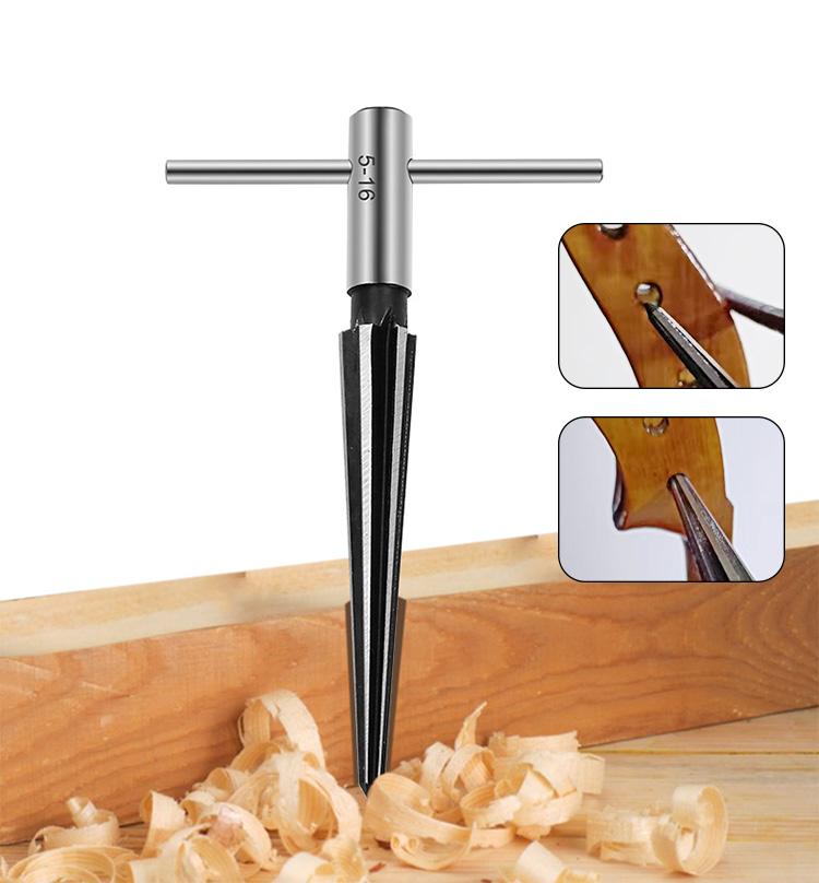 Hand Taper Reamer 1/8-1/2 (3-13mm) 5-16 Taper Reamer Chamfer Opening Countersunk Head Cutting Tool Hexagonal Shank Tool