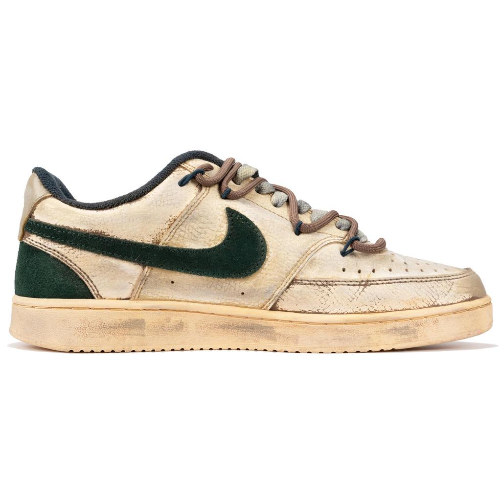 Nike Scarpe da Skateboard Court Vision Antiscivolo Resistenti all'Abrasione Basse Unisex Marrone Giallo Verde FD0320-133(TeamF-)