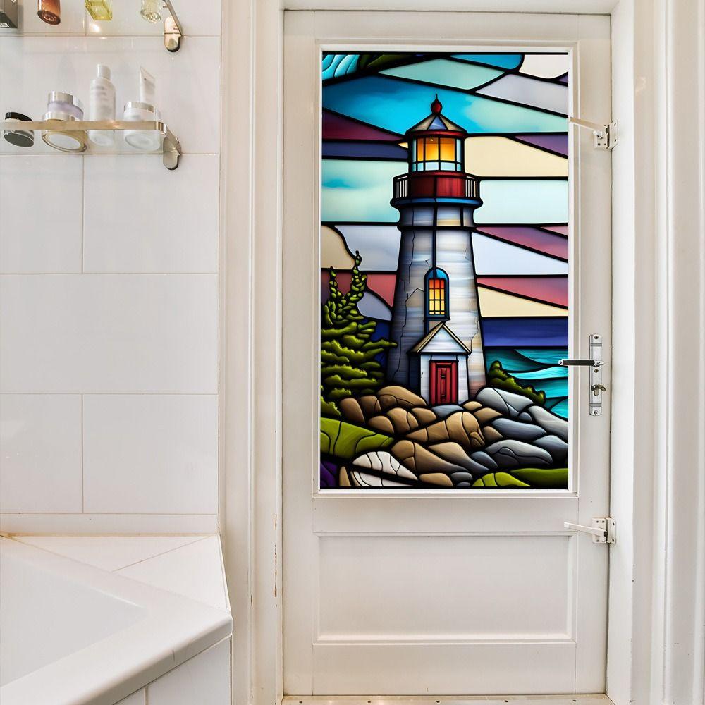 Self-adhesive PVC Static Window Sticker DIY Colorful Glass Window Film  Glass