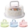 Plastic Round Cake Box Carrier Handle Pastry Storage Holder Dessert Container Cover Case Cake Accessories Food Storage Box