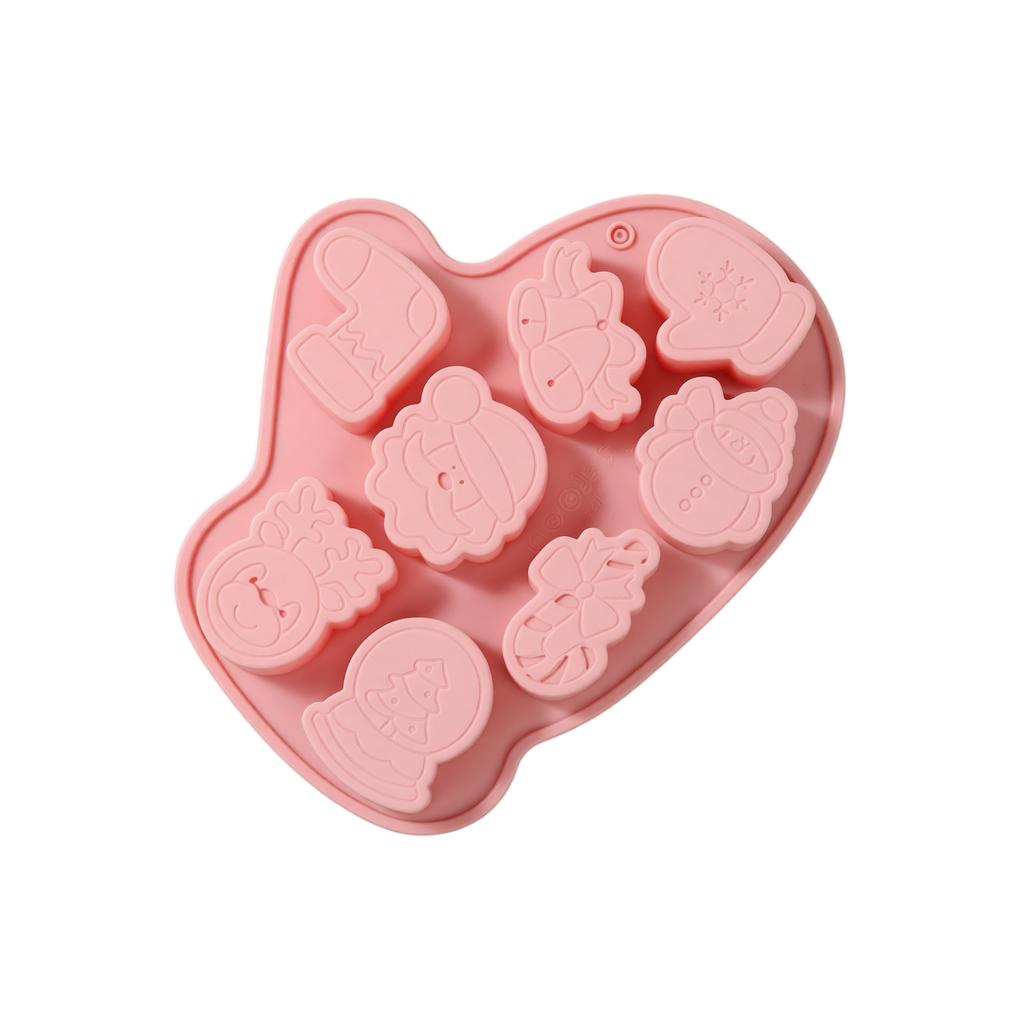Christmas Tree Reindeer Snowflake Silicone Baking Mold Food Grade Flexible Nonstick Multi Cavity Chocolate Mousse Mold for Holiday Desserts