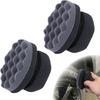 2 PCS Tire Shine Applicator Pad, Hex Grip Tire Dressing Applicator, Reusable Tire Foam Sponge, Tire Shine Brush, Car Detailing Sponge For Rubber