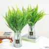 4/8pcs Artificial Plants Plastic Persian Fern Leaves For Home Wedding Party Balcony Decor Flowers Arrangement Bride Bouquet Prop